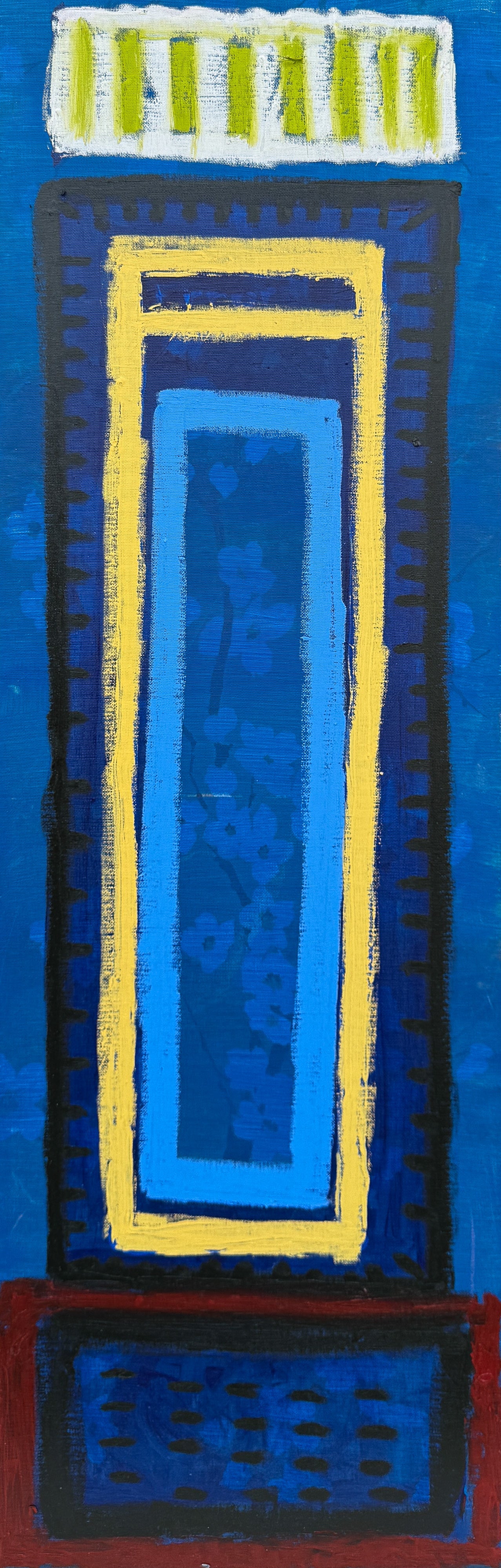 communication error, oil on canvas, 36 × 11.5"