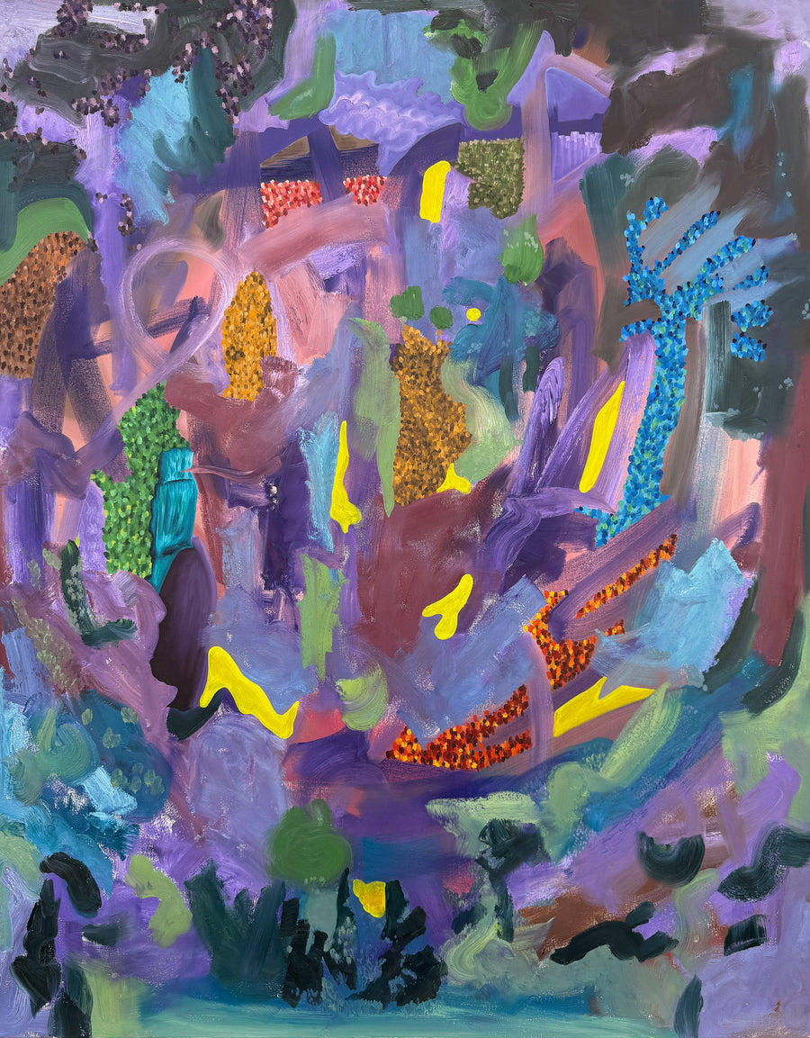 over the box, oil on canvas, 60 × 48"