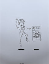 yuh screenprint on paper