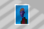 black dude in a beanie - limited edition print mockup
