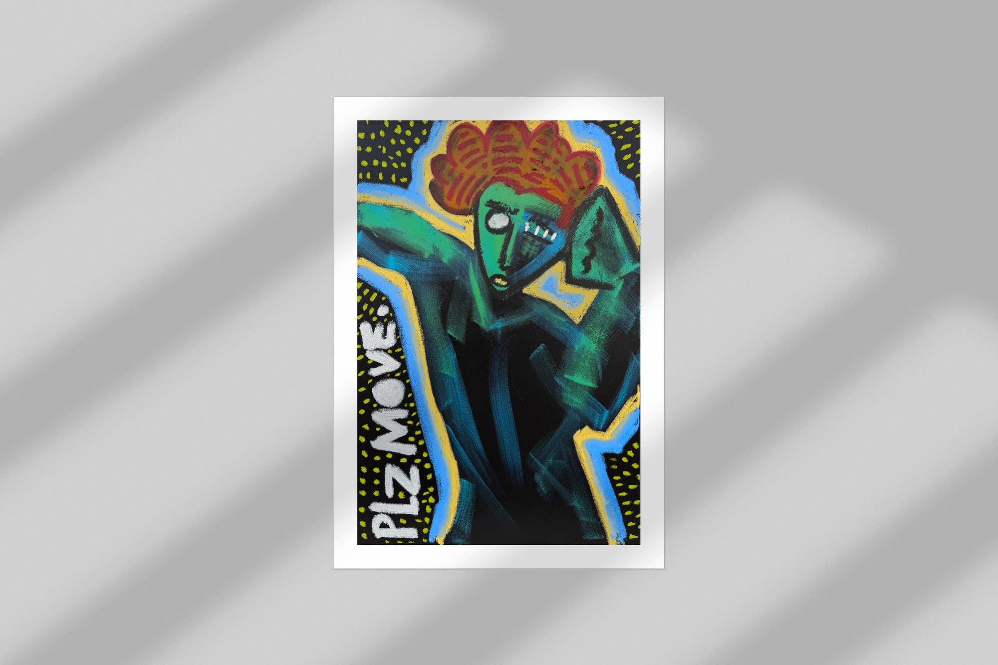 plz move - open edition print mockup
