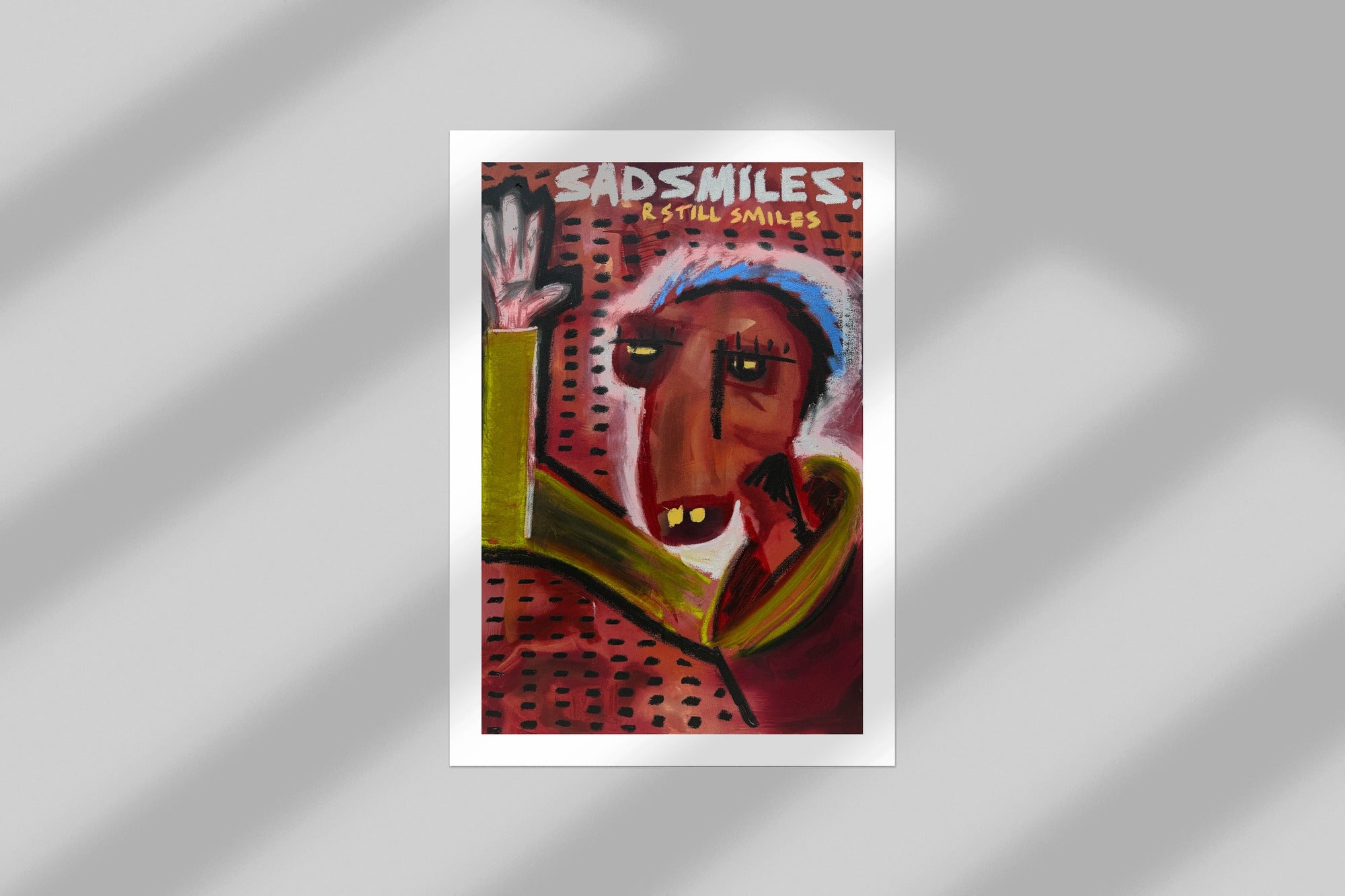 sad smiles r still smiles - open edition print mockup