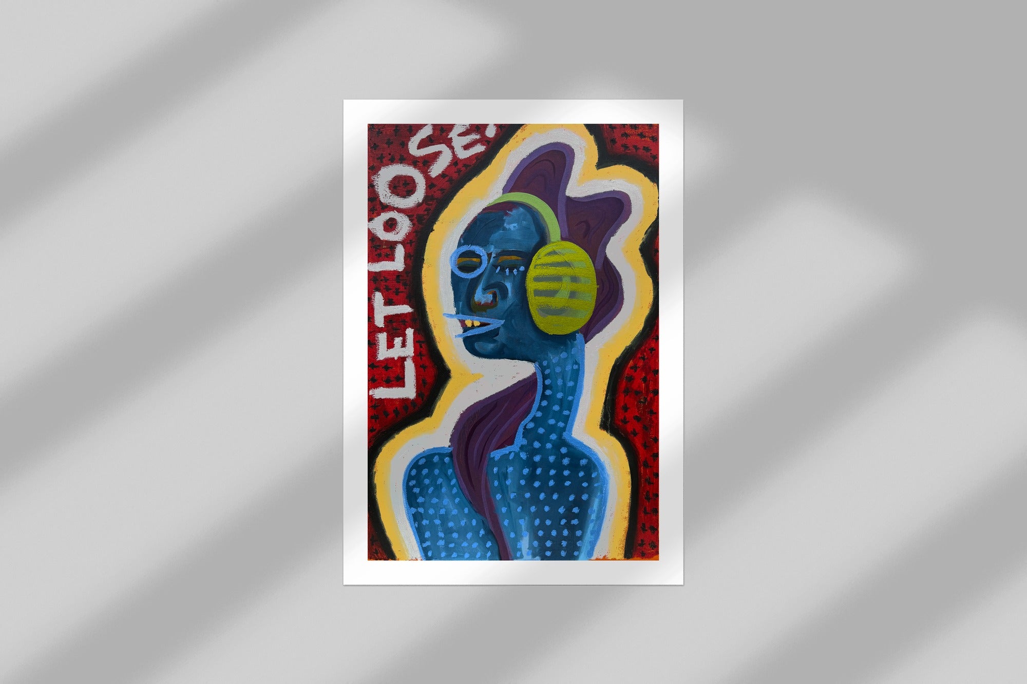 let loose. - open edition print mockup
